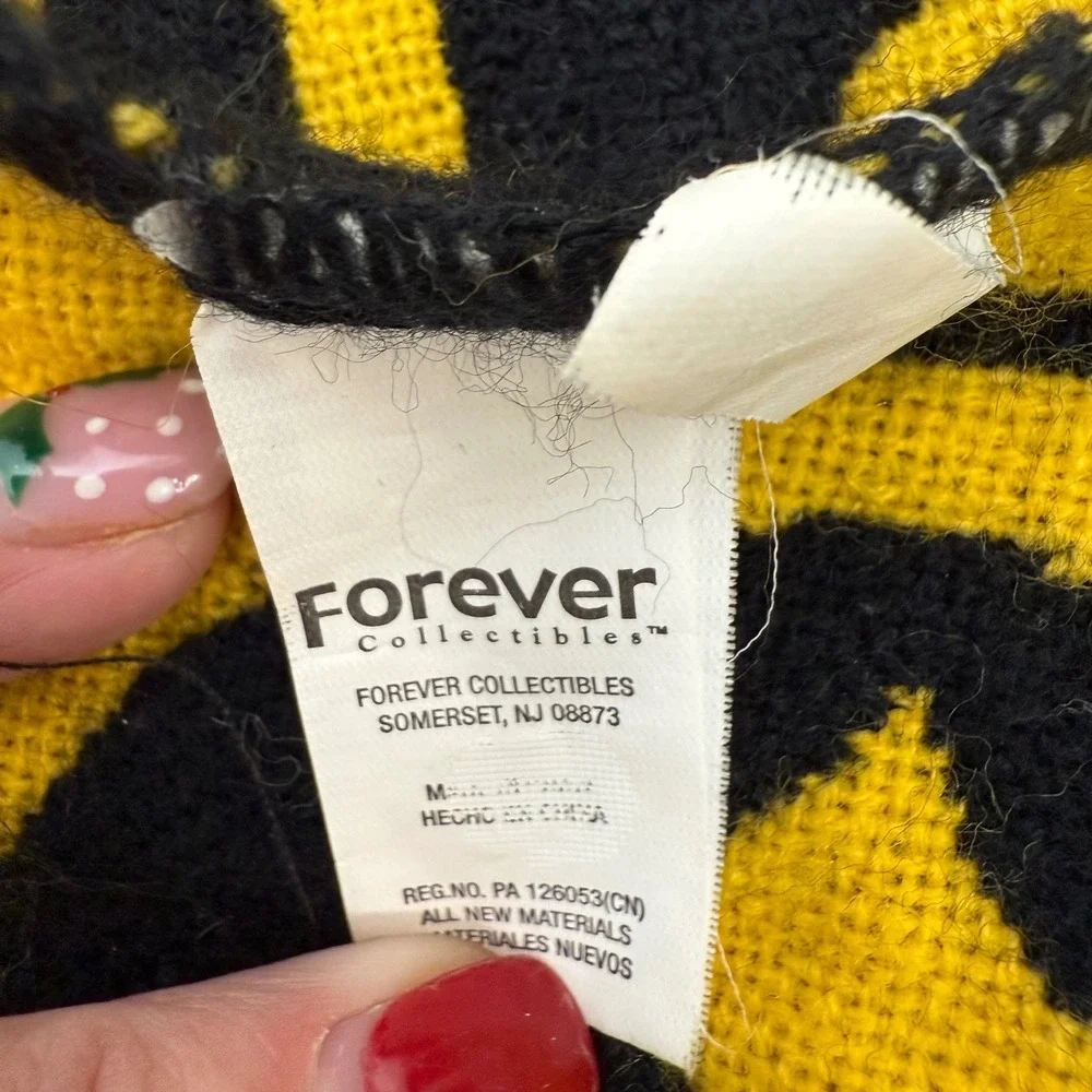 Pittsburgh Steelers NFL Football Scarf Black‎ Yellow Buffalo Check Fringe Lot